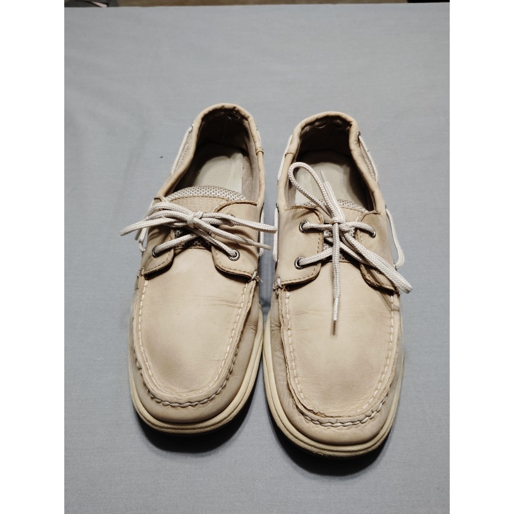 Sperry Top-Sider Light Brown Leather Lace-Up Men Casual Boat Shoes 11M-9774829